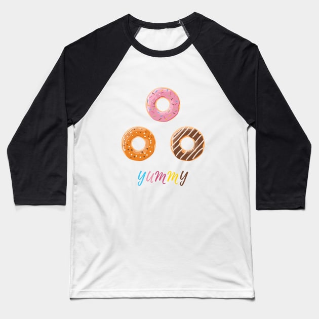 Donut Lovers Baseball T-Shirt by MaiKStore